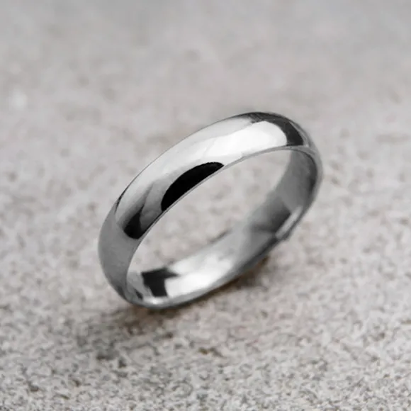 Alianza Oro Blanco 4mm Personalizable