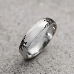 Alianza Oro Blanco 4mm y 4 Eguzkilore Personalizable