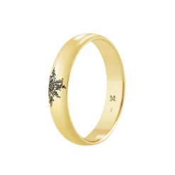 Alianza Oro 4mm y 1 Eguzkilore Personalizable