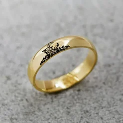 Alianza Oro 4mm y 1 Eguzkilore Personalizable