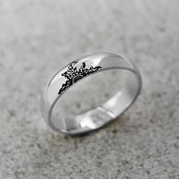 Alianza Plata 5mm y 1 Eguzkilore Personalizable