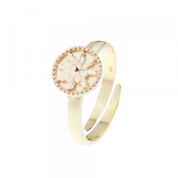 Anillo Anuk Plata Dorada Ajustable