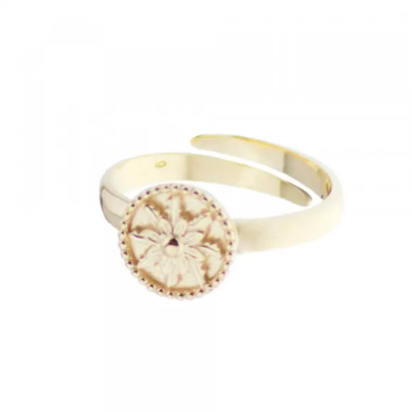 Anillo Anuk Plata Dorada Ajustable