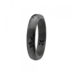Anillo Carbono Negro con 4 Eguzkilores