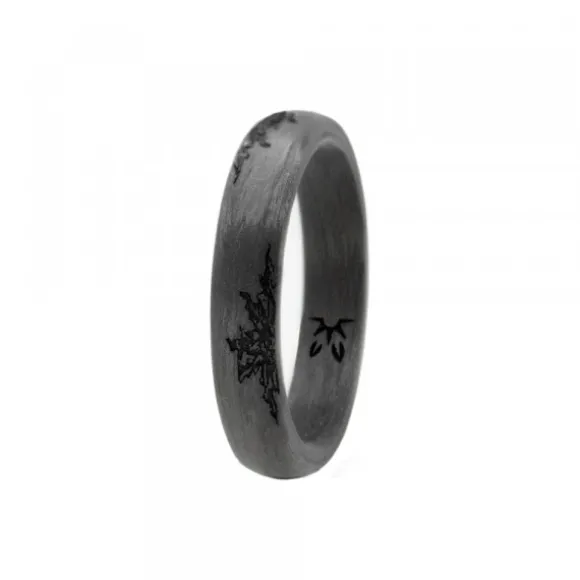 Anillo Carbono Negro con 4 Eguzkilores