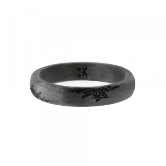 Anillo Carbono Negro con 4 Eguzkilores
