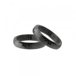 Anillo Carbono Negro con 4 Eguzkilores
