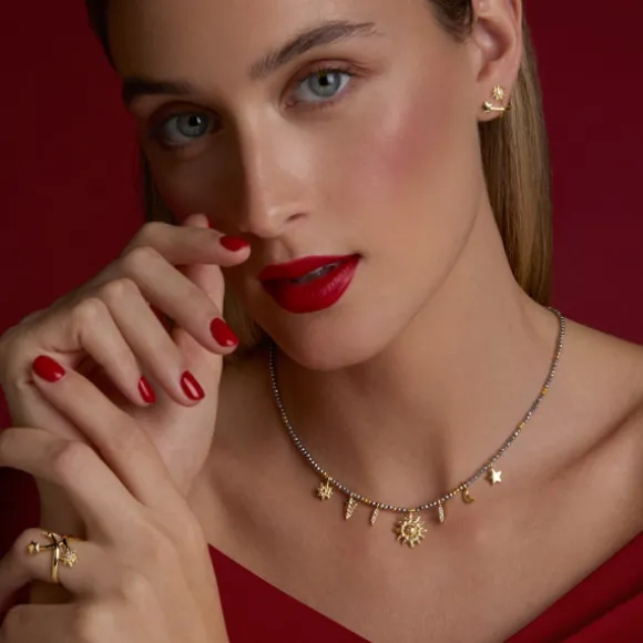 Anillo Colección Izarra Plata Dorada para Mujer