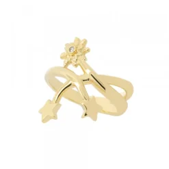 Anillo Colección Izarra Plata Dorada para Mujer