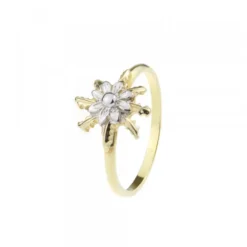 Anillo Eguzkilore Oro Bicolor 18kt.