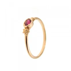 Anillo Enea Oro Rosa y Rubí