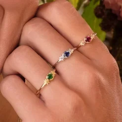 Anillo Enea Oro Rosa y Rubí