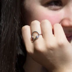 Anillo Luna Llena Plata para Mujer
