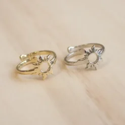 Anillo Mountain Plata Dorada para Mujer