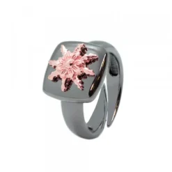 Anillo Q2 Rutenio y Eguzkilore Rosa