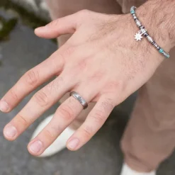 Anillo Titanio con 1 Eguzkilore Personalizable