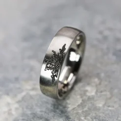 Anillo Titanio con 1 Eguzkilore Personalizable