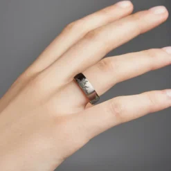 Anillo Titanio con 4 Eguzkilores Personalizable