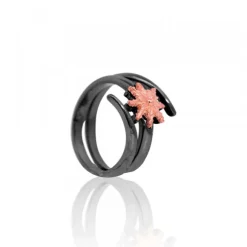 Anillo Tximist de Rutenio y Plata Rosa