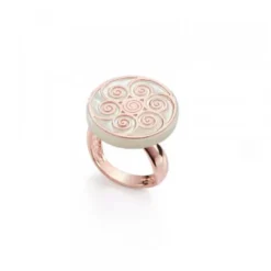 Anillo Viceroy de Plata Rosa y Nacar