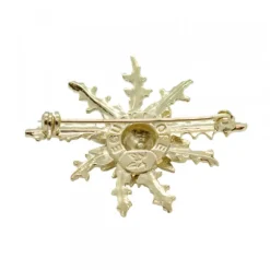 Broche Eguzkilore Plata Dorada