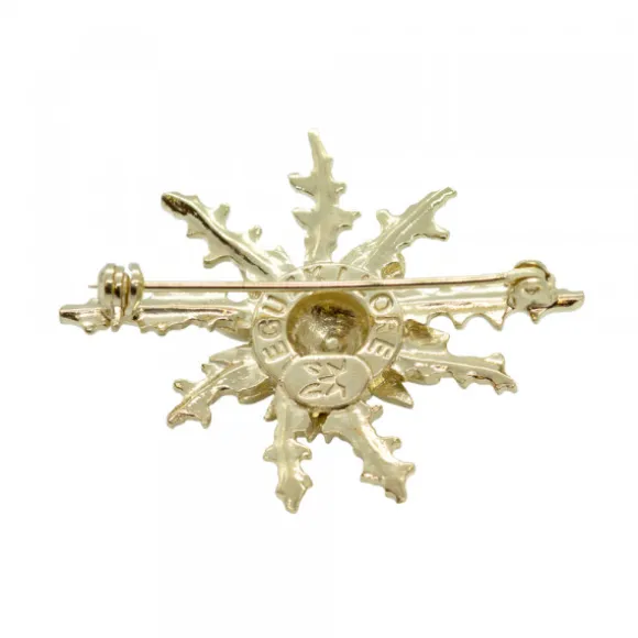 Broche Eguzkilore Plata Dorada