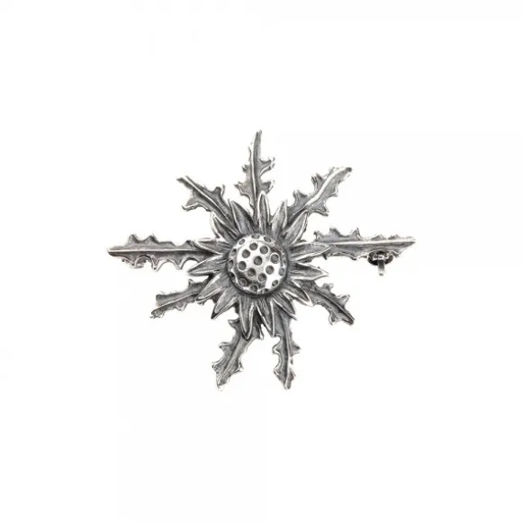 Broche Eguzkilore Plata Envejecida