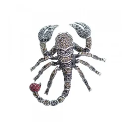 Broche Escorpión Plata Multicolor