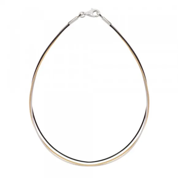 Cable de Acero Tricolor Negro, Plata y Dorado