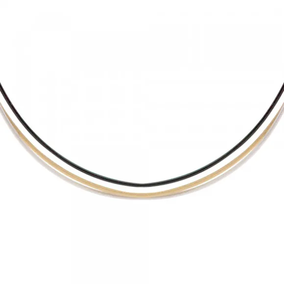 Cable de Acero Tricolor Negro, Plata y Dorado