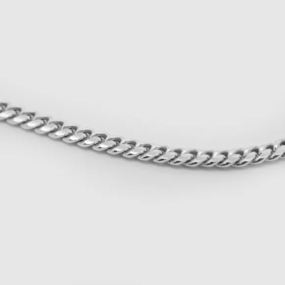 Cadena Cubana de Plata 3mm