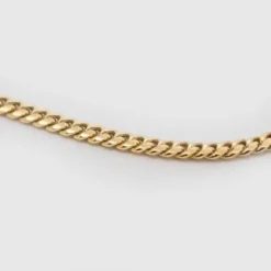 Cadena Cubana Plata Dorada 3mm