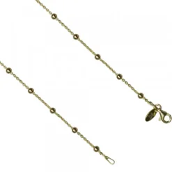Cadena Forza de Plata Dorada 0.40 con Bolitas