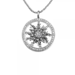 Cerco Eguzkilore Plata Negra y Circonitas Personalizable