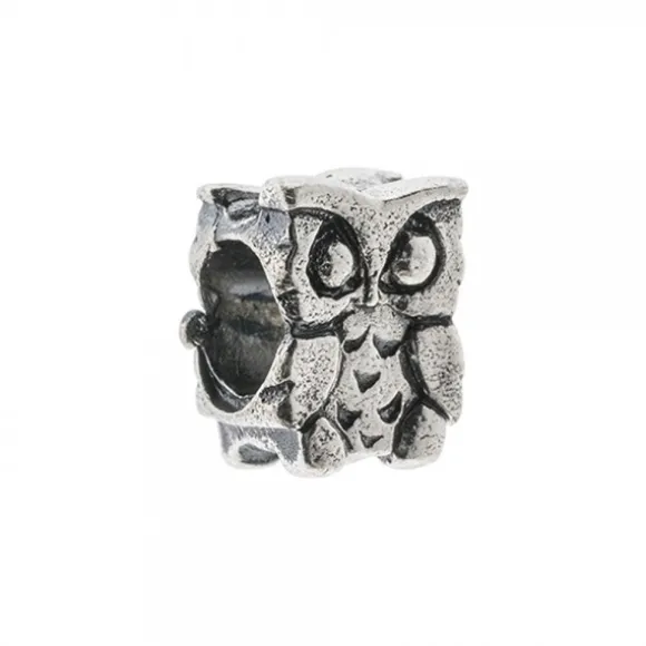 Charm Búho de La Suerte de Plata