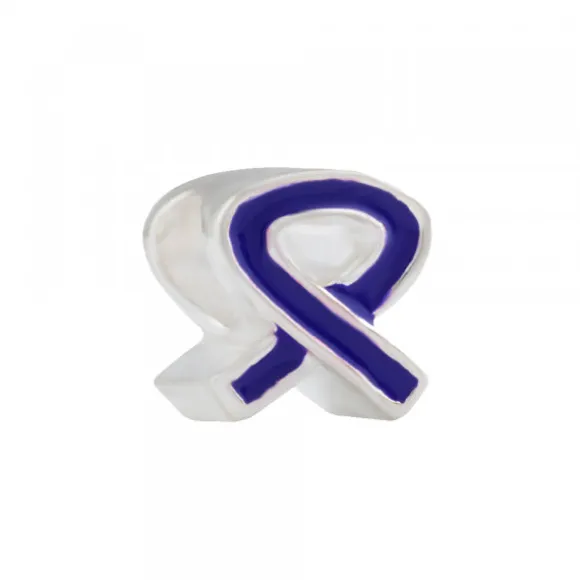 Charm Lazo Azul Marino de Plata