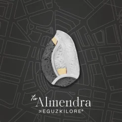 Colgante Almendra Vitoria Plata y Lámina de Oro