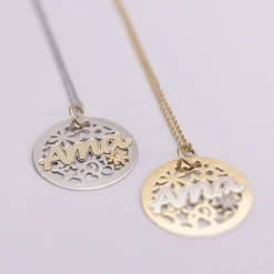 Colgante Ama Calado Plata Bicolor