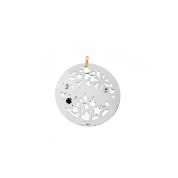 Colgante Ama Calado Plata Bicolor