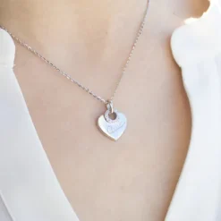 Colgante Ama Corazón Plata Personalizable