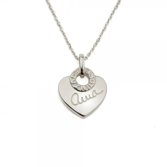 Colgante Ama Corazón Plata Personalizable