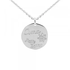 Colgante Ama "Maite Zaitut"Plata Personalizable