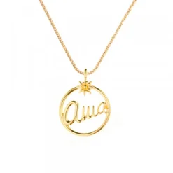 Colgante Ama Redondo Plata Dorada