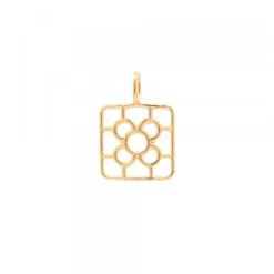 Colgante Baldosa Bilbao Plata Dorada