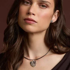 Colgante Baldosa Silueta de Plata con Lámina de Oro