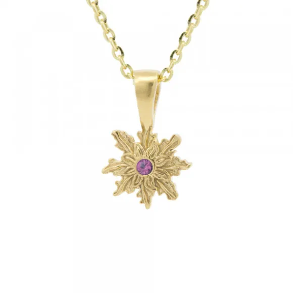 Colgante Basic Colors Plata Dorada y Amatista 10mm