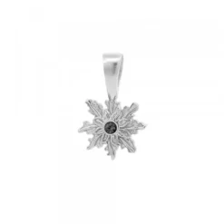 Colgante Basic Colors Plata y Circonita Negra 10mm