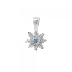 Colgante Basic Colors Plata y Circonita Azul 10mm