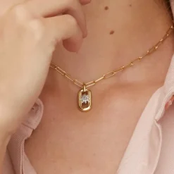 Colgante Bayona de Plata Dorada