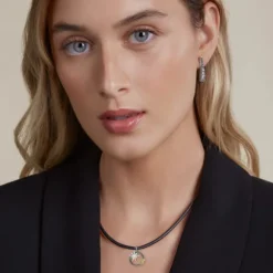 Colgante Bihotzak Plata y Lámina de Oro